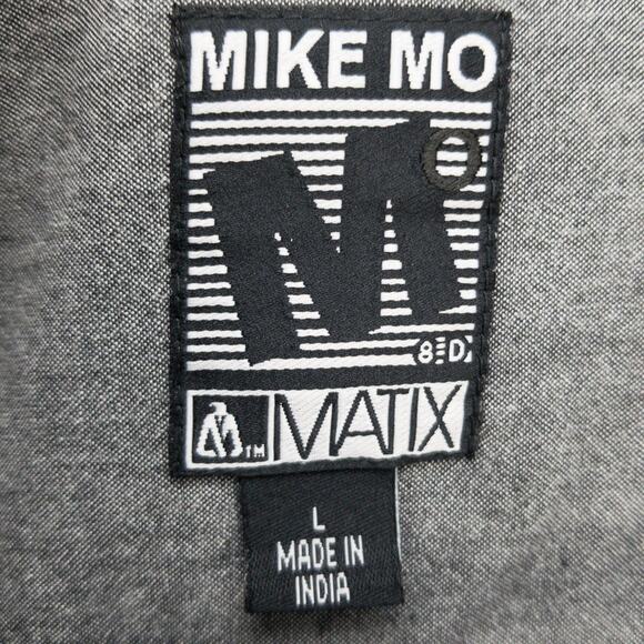 Snap Flannel Shirt Matix Mike Mo Collab Men’s Large Blue Black Plaid Skatewear - Picture 3 of 12